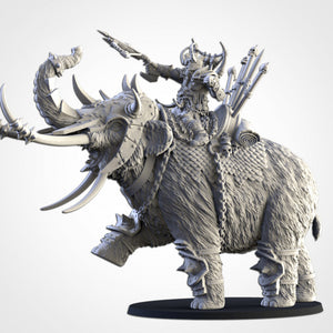 Khan on Mammoth - Northern Ogres - Txarli Factory Monster D&D DnD