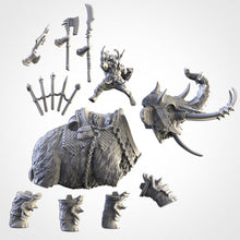 Load image into Gallery viewer, Khan on Mammoth - Northern Ogres - Txarli Factory Monster D&amp;D DnD