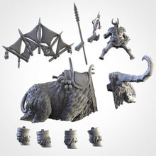 Load image into Gallery viewer, Khan on Rock Aurochs - Northern Ogres - Txarli Factory Monster D&amp;D DnD