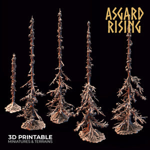 Infected Conifers Spruce Modular Forest Set - Asgard Rising Miniatures - Wargaming D&D DnD
