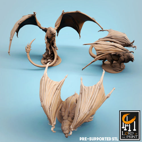 Manticore Set - Highest Peak and Lowest Cavern - Rescale Miniatures - Wargaming D&D DnD