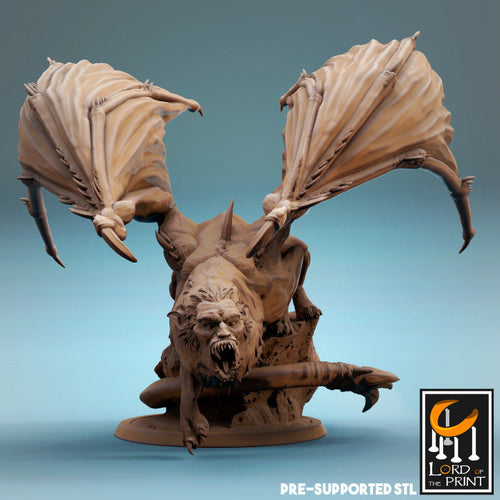 Manticore - Crouch - Highest Peak and Lowest Cavern - Rescale Miniatures - Wargaming D&D DnD