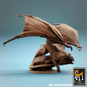 Manticore - Crouch - Highest Peak and Lowest Cavern - Rescale Miniatures - Wargaming D&D DnD