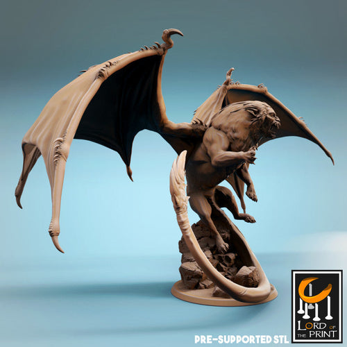 Manticore - Flight - Highest Peak and Lowest Cavern - Rescale Miniatures - Wargaming D&D DnD