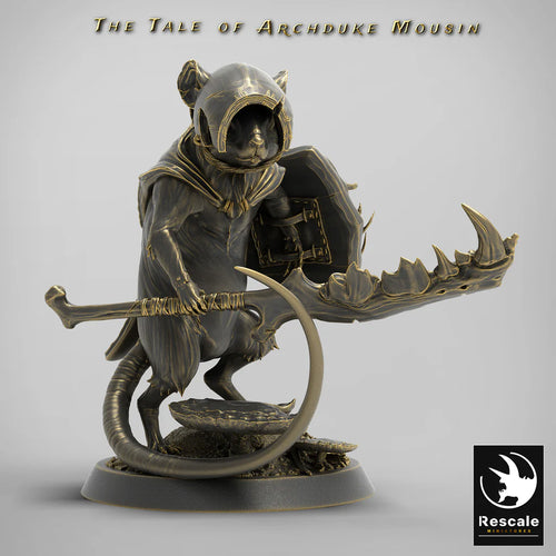 Mouse Soldier D - The Tale of Archduke Mousin - Rescale Miniatures - Wargaming D&D DnD