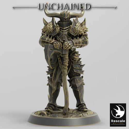 Olaf's Light Soldier with Great Axe - Chief - Unchained - Rescale Miniatures - Wargaming D&D DnD