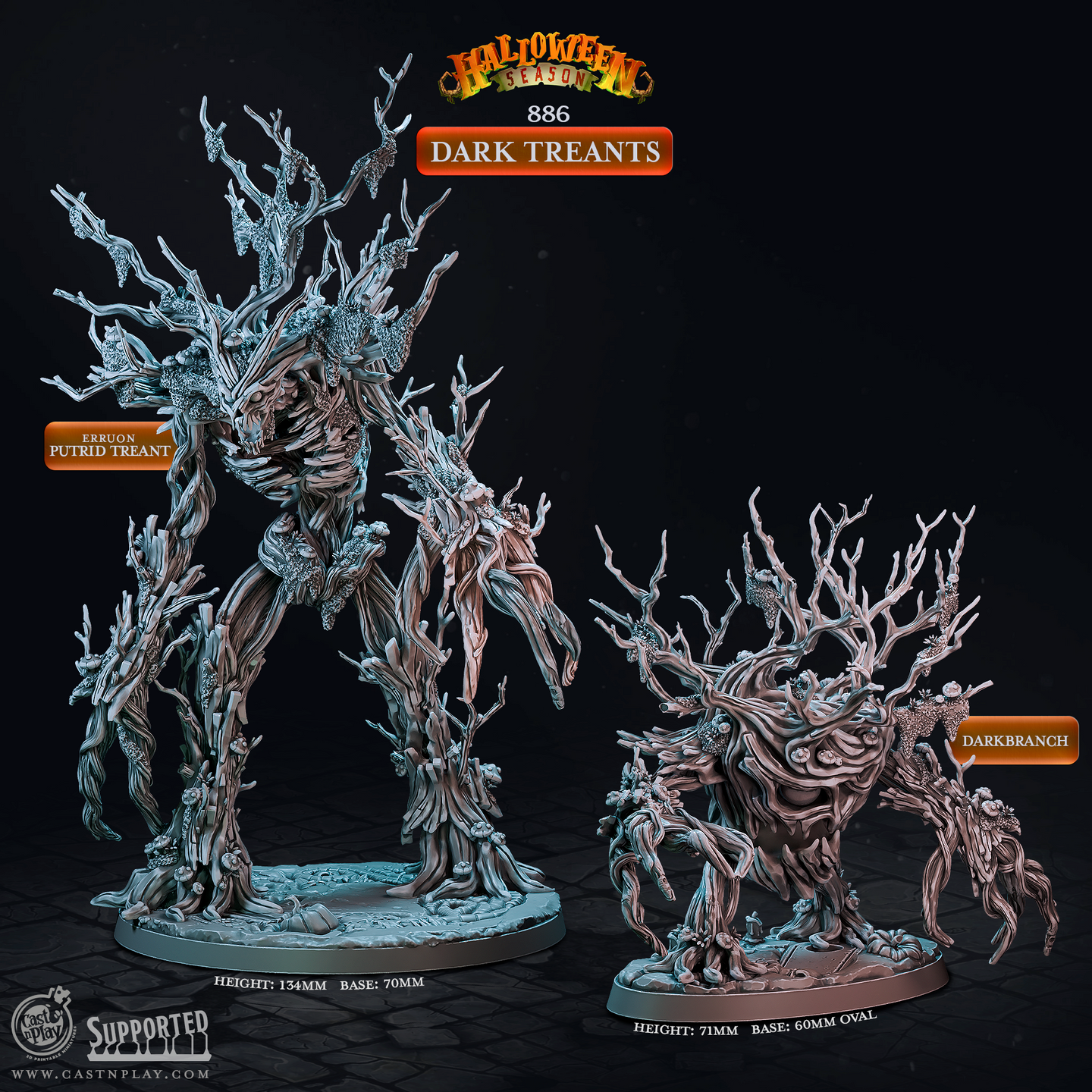 Dark Treants - Halloween Season - CastNPlay - Terrain Wargaming D&D DnD 28mm 32mm 40mm 54mm