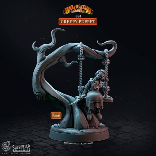 Creepy Puppet - Halloween Season - CastNPlay - Terrain Wargaming D&D DnD 28mm 32mm 40mm 54mm