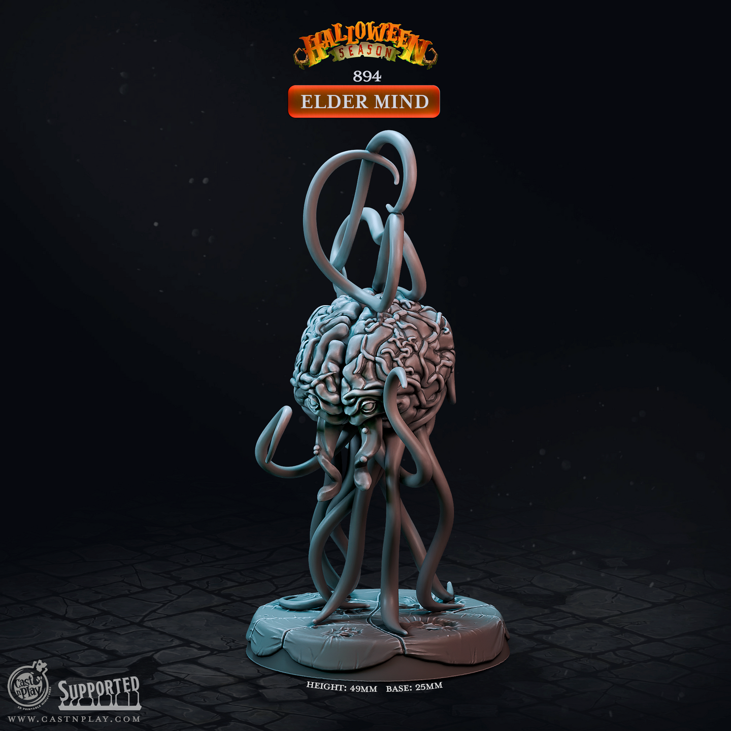 Elder Mind - Halloween Season - CastNPlay - Terrain Wargaming D&D DnD 28mm 32mm 40mm 54mm