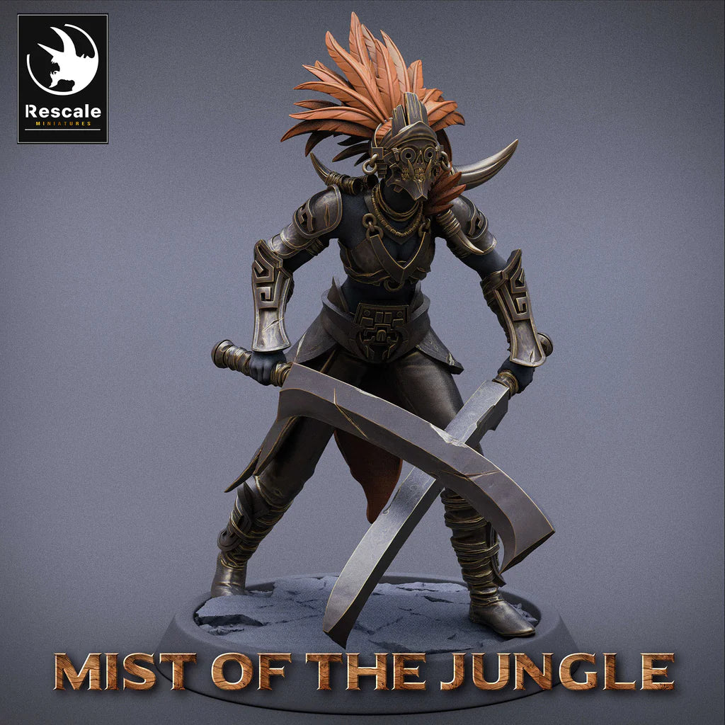 Amazon Light Soldier With Sword - Dual Sword - Mist of the Jungle - Rescale Miniatures - Wargaming D&D DnD