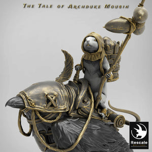 Perched Magpie - Mounted - The Tale of Archduke Mousin - Rescale Miniatures - Wargaming D&D DnD