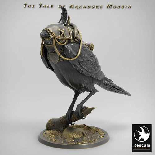 Perched Magpie - Saddled - The Tale of Archduke Mousin - Rescale Miniatures - Wargaming D&D DnD