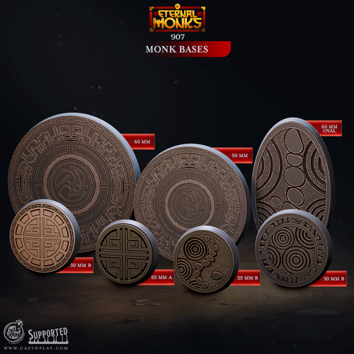 Monk Bases - Eternal Monks - CastNPlay - Terrain Wargaming D&D DnD