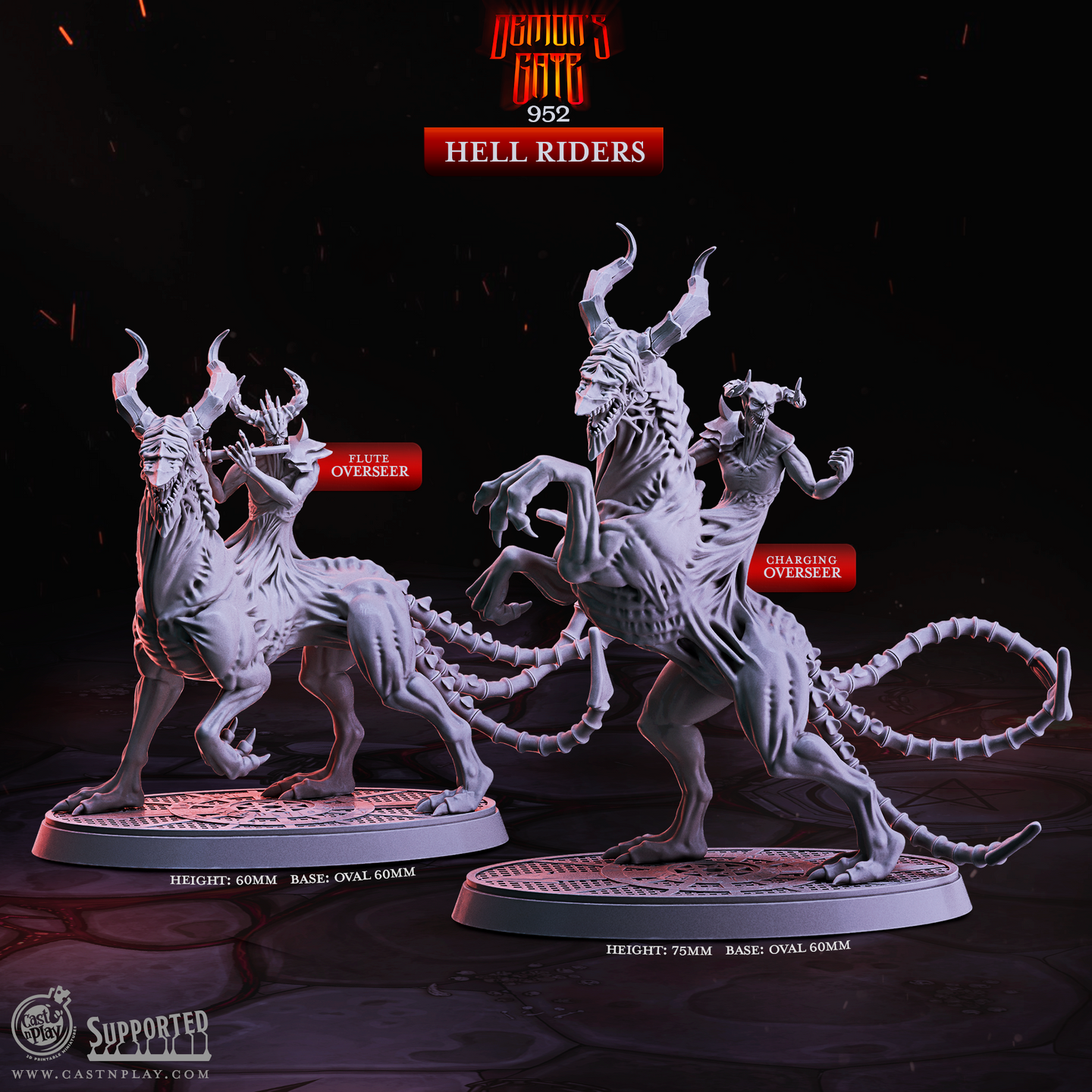 Hell Riders - Demon's Gate - CastNPlay - Terrain Wargaming D&D DnD 28mm 32mm 40mm 54mm