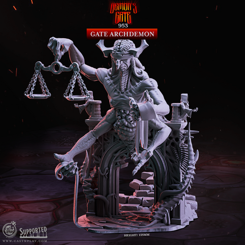 Gate Archdemon - Demon's Gate - CastNPlay - Terrain Wargaming D&D DnD 28mm 32mm 40mm 54mm