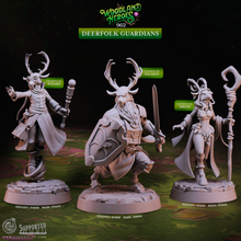 Load image into Gallery viewer, Deerfolk Guardians - Woodland Heroes - CastNPlay - Terrain Wargaming D&amp;D DnD 28mm 32mm 40mm 54mm