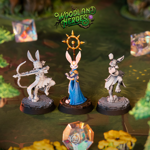 Rabbitfolk Wardens - Woodland Heroes - CastNPlay - Terrain Wargaming D&D DnD 28mm 32mm 40mm 54mm