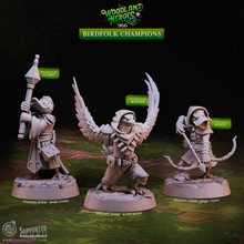 Load image into Gallery viewer, Birdfolk Champions - Woodland Heroes - CastNPlay - Terrain Wargaming D&amp;D DnD 28mm 32mm 40mm 54mm