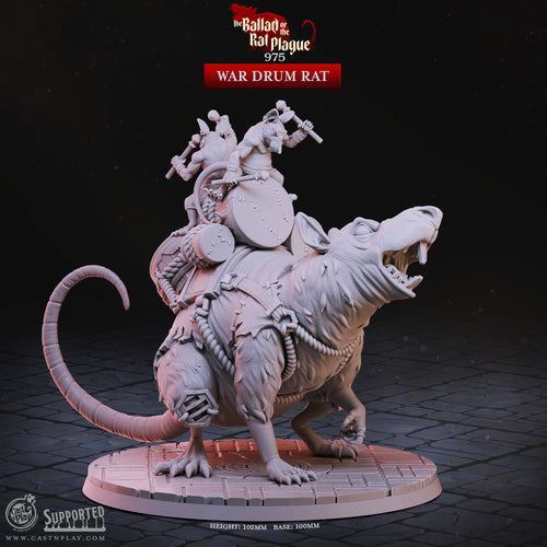 War Drum Rat - The Ballad of the Rat Plague - CastNPlay - Terrain Wargaming D&D DnD 28mm 32mm 40mm 54mm