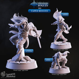 Caped Rogues - Nightdagger Rogues - CastNPlay - Terrain Wargaming D&D DnD 28mm 32mm 40mm 54mm