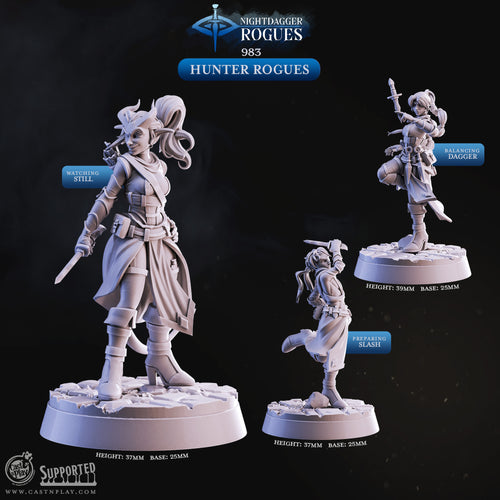 Hunter Rogues - Nightdagger Rogues - CastNPlay - Terrain Wargaming D&D DnD 28mm 32mm 40mm 54mm