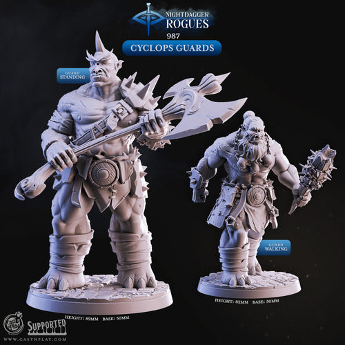 Cyclops Guards - Nightdagger Rogues - CastNPlay - Terrain Wargaming D&D DnD 28mm 32mm 40mm 54mm
