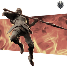 Load image into Gallery viewer, Leaping Frenzied Knight - Realsteone - Terrain Wargaming D&amp;D DnD 32mm 40mm 54mm