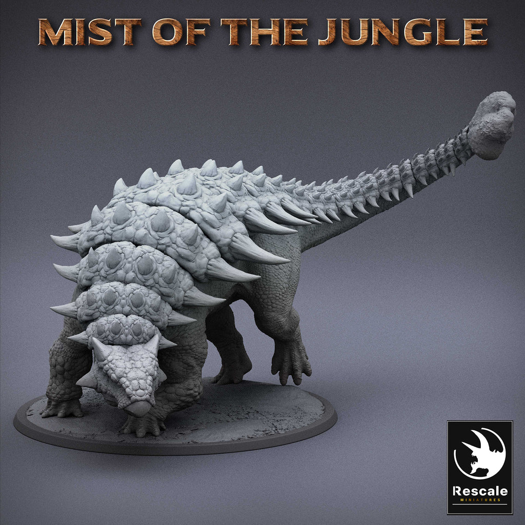 Wild Ankylosaurus - Attack - Mist of the Jungle - Rescale Miniatures - Wargaming D&D DnD