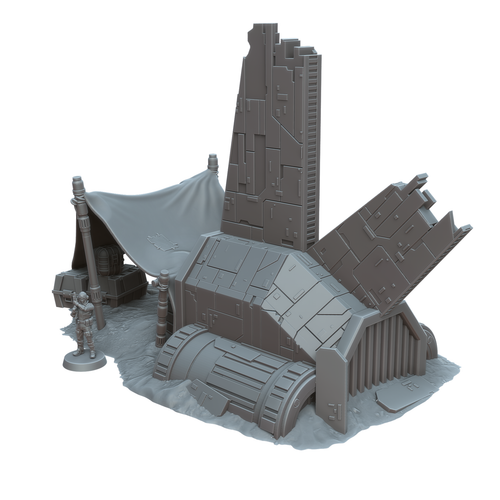 Crash Site Camp Alpha - A Distant Outpost - Multiverse - Terrain Wargaming D&D DnD