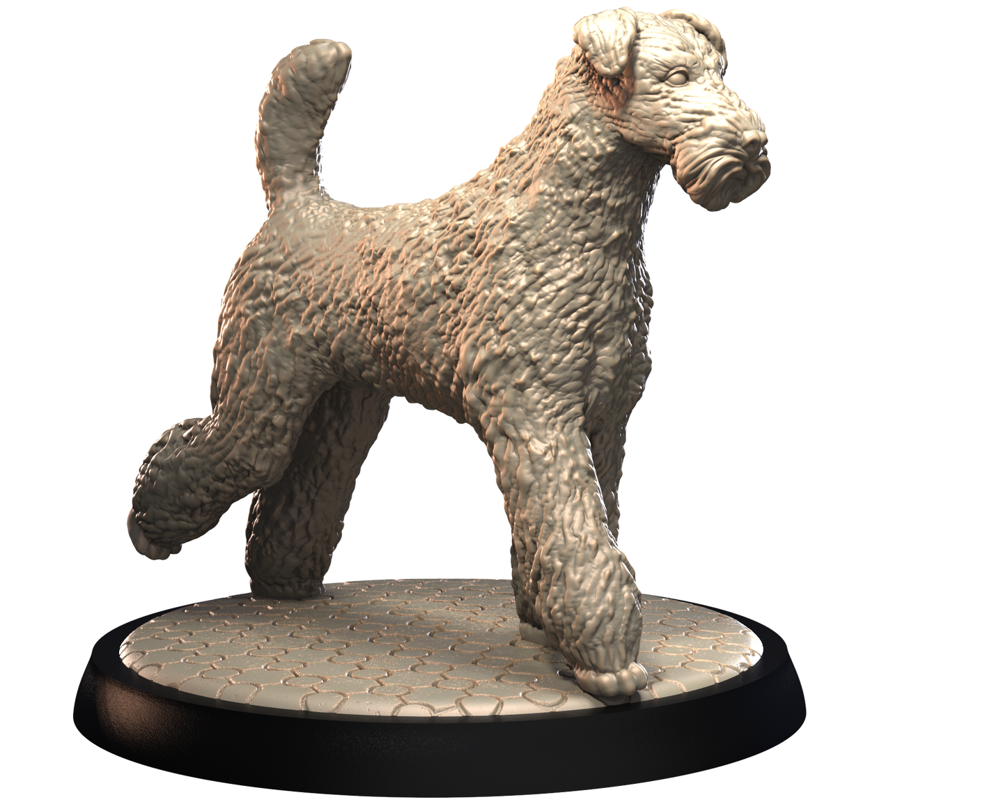 Airedale Terrier - Dogs Vol 1 - 3D IP Studios - Terrain Wargaming D&D DnD 28mm 32mm 40mm 54mm 75mm 100mm 125mm