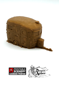 Abandoned Camper Caravan - Brave New Worlds - Printable Scenery Wasteworld Gaslands Terrain Scatter D&D DnD