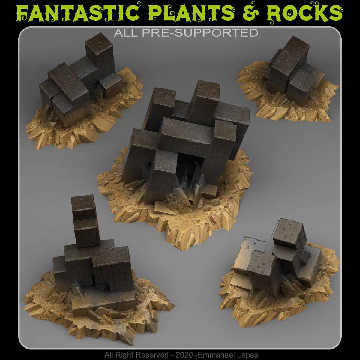 Abstract Desert Rocks - Print Your Monsters - Wargaming D&D DnD ...