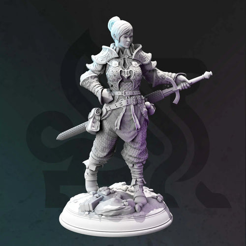 Adana White Shapeshifter Ranger - Frozen Wastes - DM Stash - Terrain, Wargaming, D&D, DnD, 28mm, 32mm, 40mm, 54mm, 75mm, 100mm, 125mm
