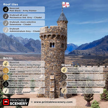 Load image into Gallery viewer, Adeline Tower - Kingdoms of Throne and Ash - Printable Scenery - Terrain, Wargaming, D&amp;D, DnD