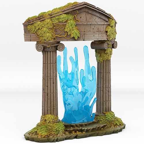 Ancient Greek Portal With Its Water Wall Effect - Print Your Monsters - Wargaming D&D DnD