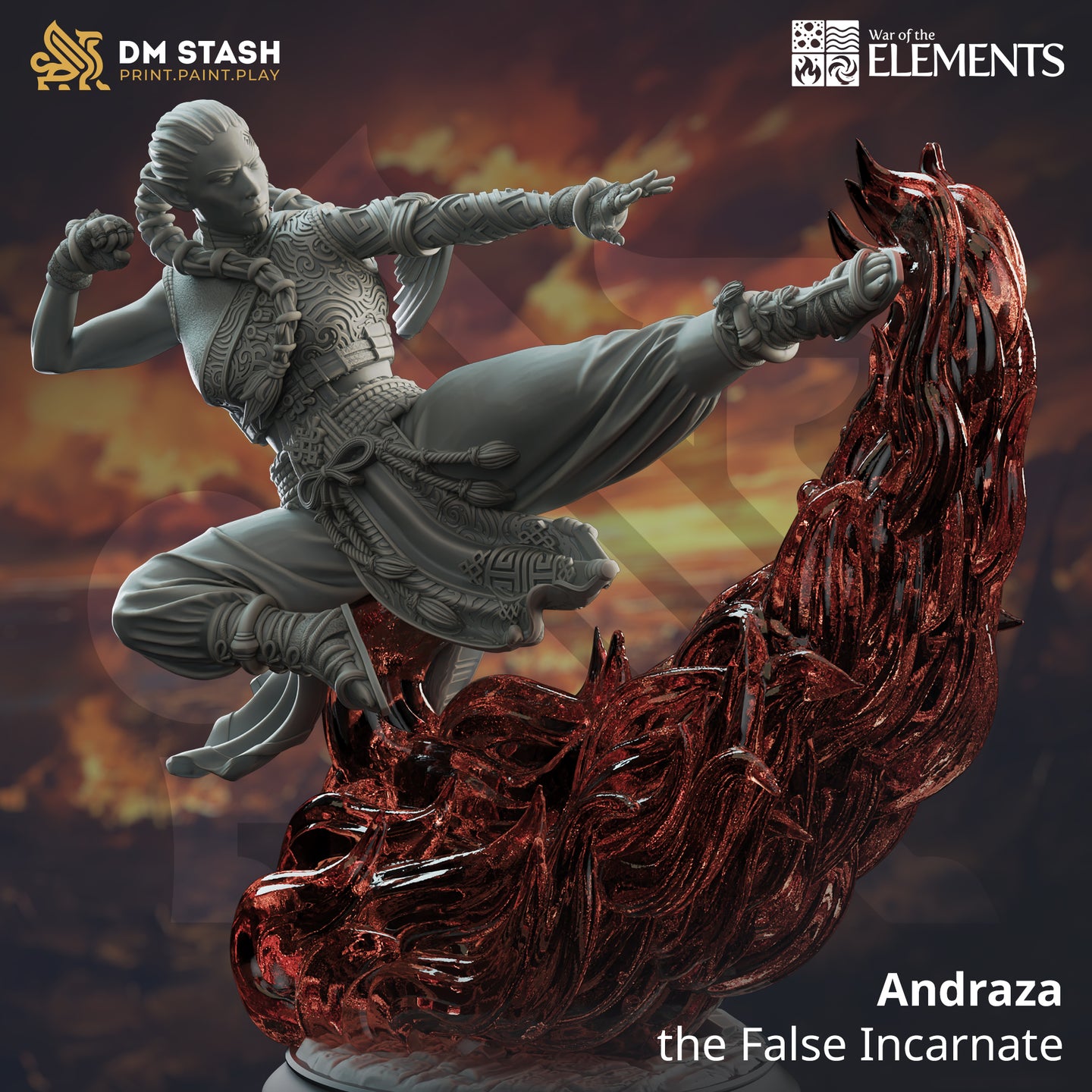 Andraza the False Incarnate - War of the Elements - DM Stash - Terrain Wargaming D&D DnD 32mm 40mm 54mm 75mm