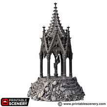 Load image into Gallery viewer, Angelic Shrine of Darkness - Darkness &amp; Desolation - Printable Scenery - SystemHEX Terrain D&amp;D DnD