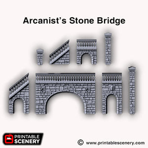 Arcanist Stone Bridge  - Shadowfey - Printable Scenery Terrain Wargaming D&D DnD