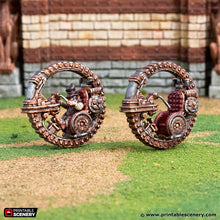 Load image into Gallery viewer, Archanical Monowheel - Rise of the Halflings - Printable Scenery - Terrain, Wargaming, D&amp;D, DnD 28mm 32mm 40mm 54mm