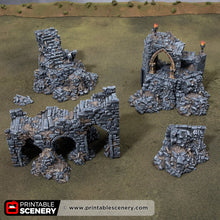Load image into Gallery viewer, Archway of Desolation - Darkness &amp; Desolation - Printable Scenery - SystemHEX Terrain D&amp;D DnD