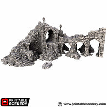 Load image into Gallery viewer, Archway of Desolation - Darkness &amp; Desolation - Printable Scenery - SystemHEX Terrain D&amp;D DnD
