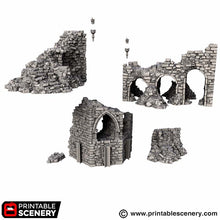 Load image into Gallery viewer, Archway of Desolation - Darkness &amp; Desolation - Printable Scenery - SystemHEX Terrain D&amp;D DnD