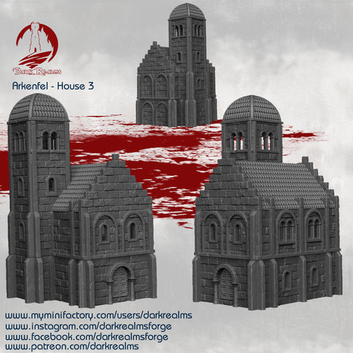 Stone City House 3 - Arkenfel - Dark Realms Terrain Wargaming D&D DnD
