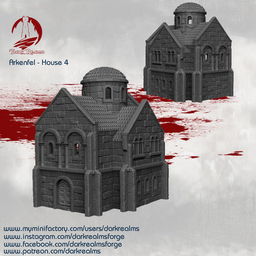 Stone City House 4 - Arkenfel - Dark Realms Terrain Wargaming D&D DnD