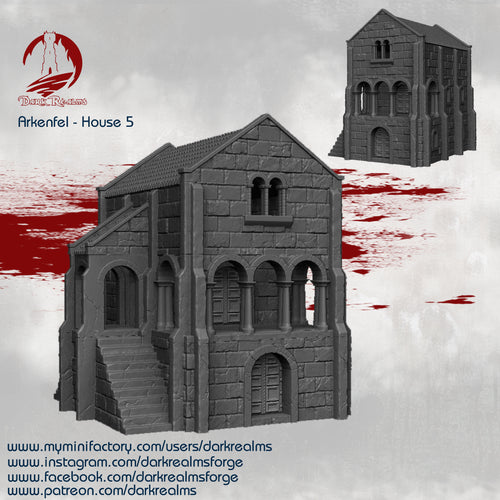 Stone City House 5 - Arkenfel - Dark Realms Terrain Wargaming D&D DnD