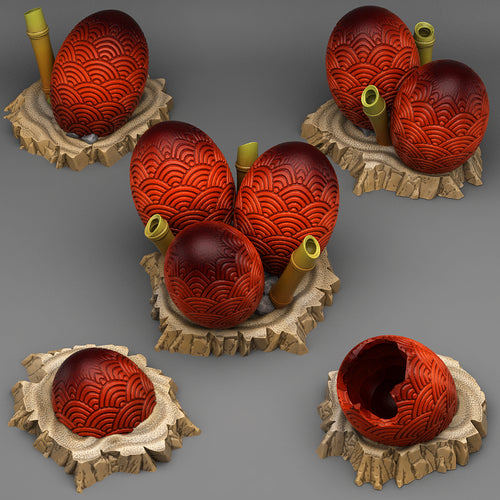 Asian Dragon Eggs - Print Your Monsters - Wargaming D&D DnD