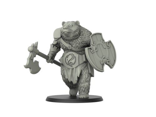Bear Man - Fantastic Creatures Set - 3D IP Studios - Terrain Wargaming D&D DnD 28mm 32mm 40mm 54mm 75mm 100mm 125mm