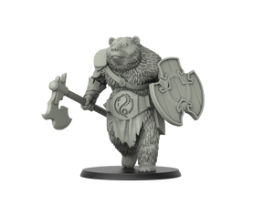 Bear Man - Fantastic Creatures Set - 3D IP Studios - Terrain Wargaming D&D DnD 28mm 32mm 40mm 54mm 75mm 100mm 125mm