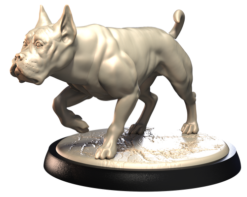Boxer - Dogs Vol 1 - 3D IP Studios - Terrain Wargaming D&D DnD 28mm 32mm 40mm 54mm 75mm 100mm 125mm