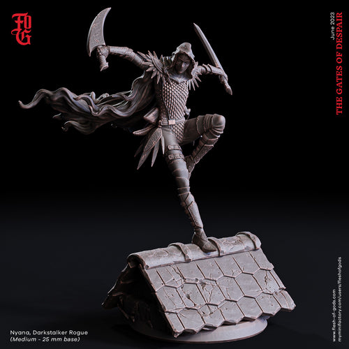 Nyana, Darkstalker Rogue - The Gates of Despair - Flesh of Gods - Wargaming D&D DnD